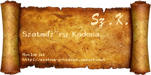 Szatmáry Kadosa névjegykártya
