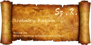 Szatmáry Kadosa névjegykártya
